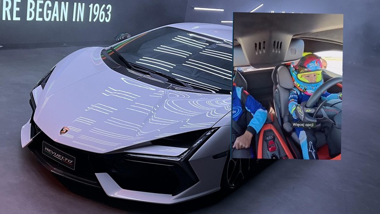 Pięciolatek za kierownicą Lamborghini Revuelto