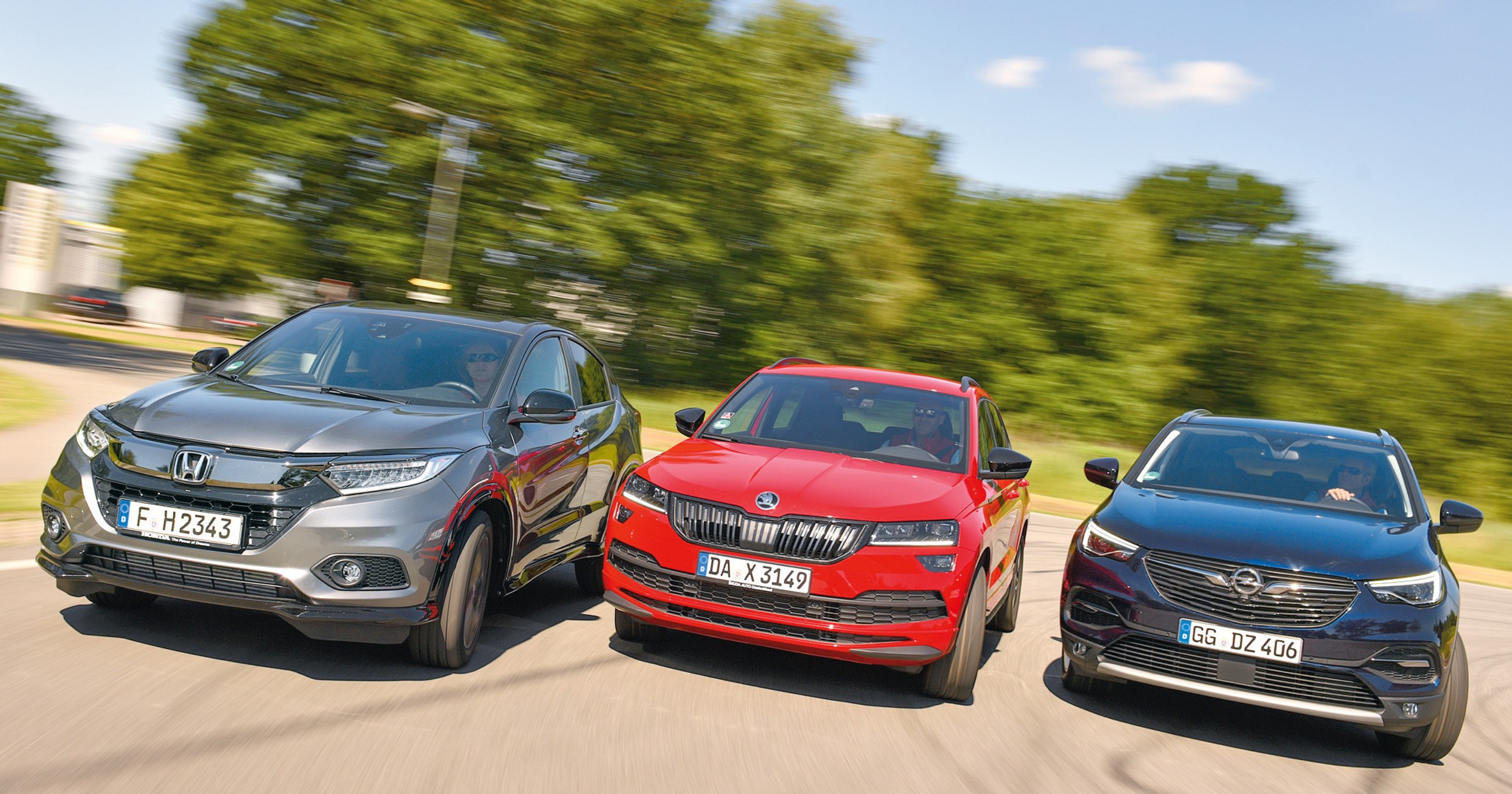 Porównanie: Honda HR-V, Opel Grandland X i Skoda Karoq