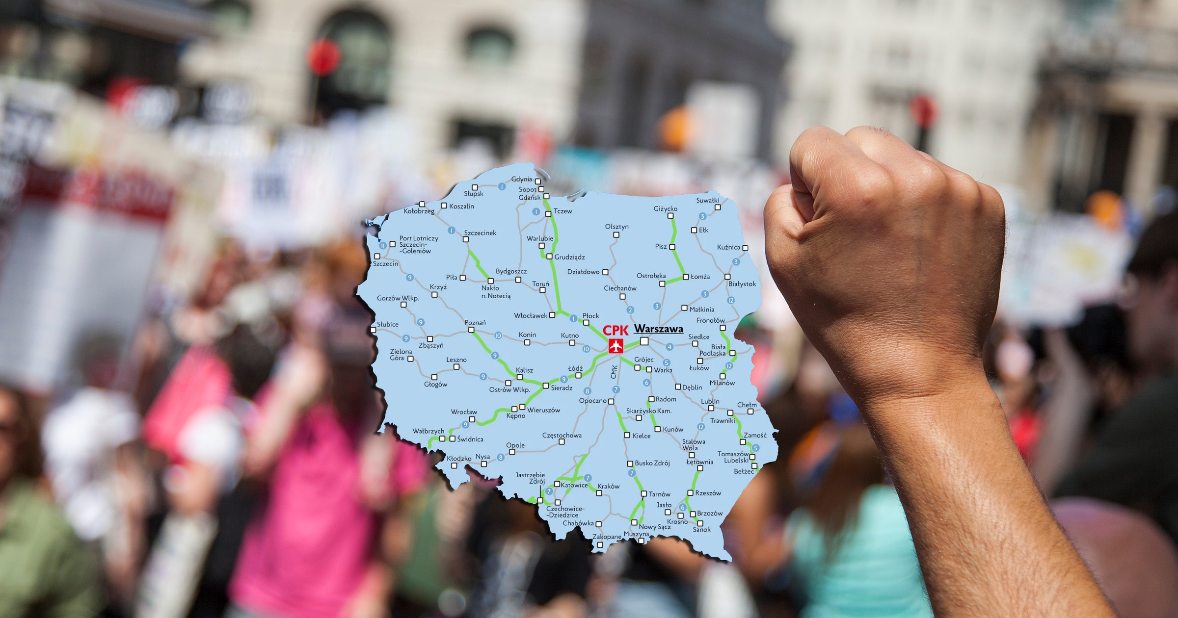 Dziś ogólnopolski protest przeciwko projektom CPK. Będą utrudnienia na drogach