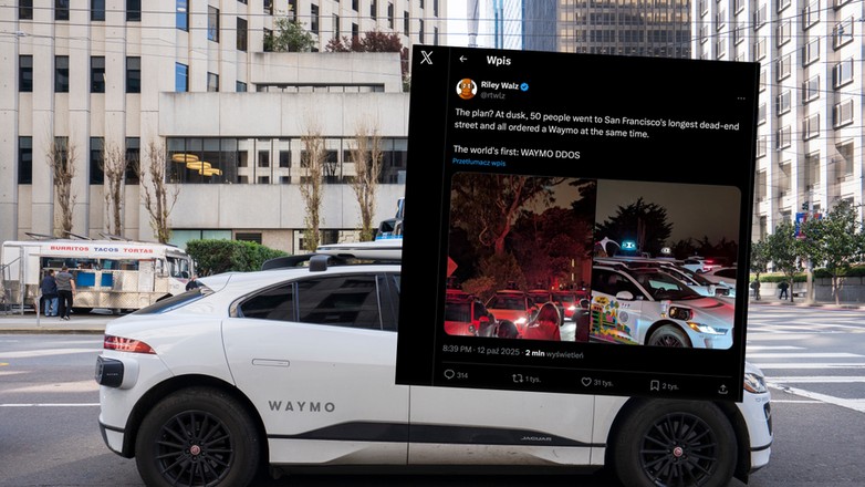 Autonomiczne samochody utworzyły jedyny w swoim rodzaju megakorek