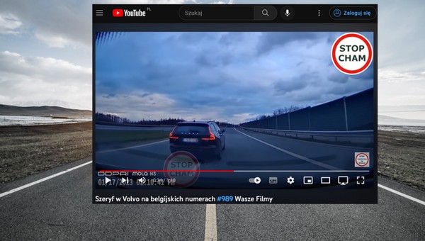 Niebezpieczne zachowanie kierowcy Volvo na belgijskich numerach. Przykład agresji drogowej [WIDEO]