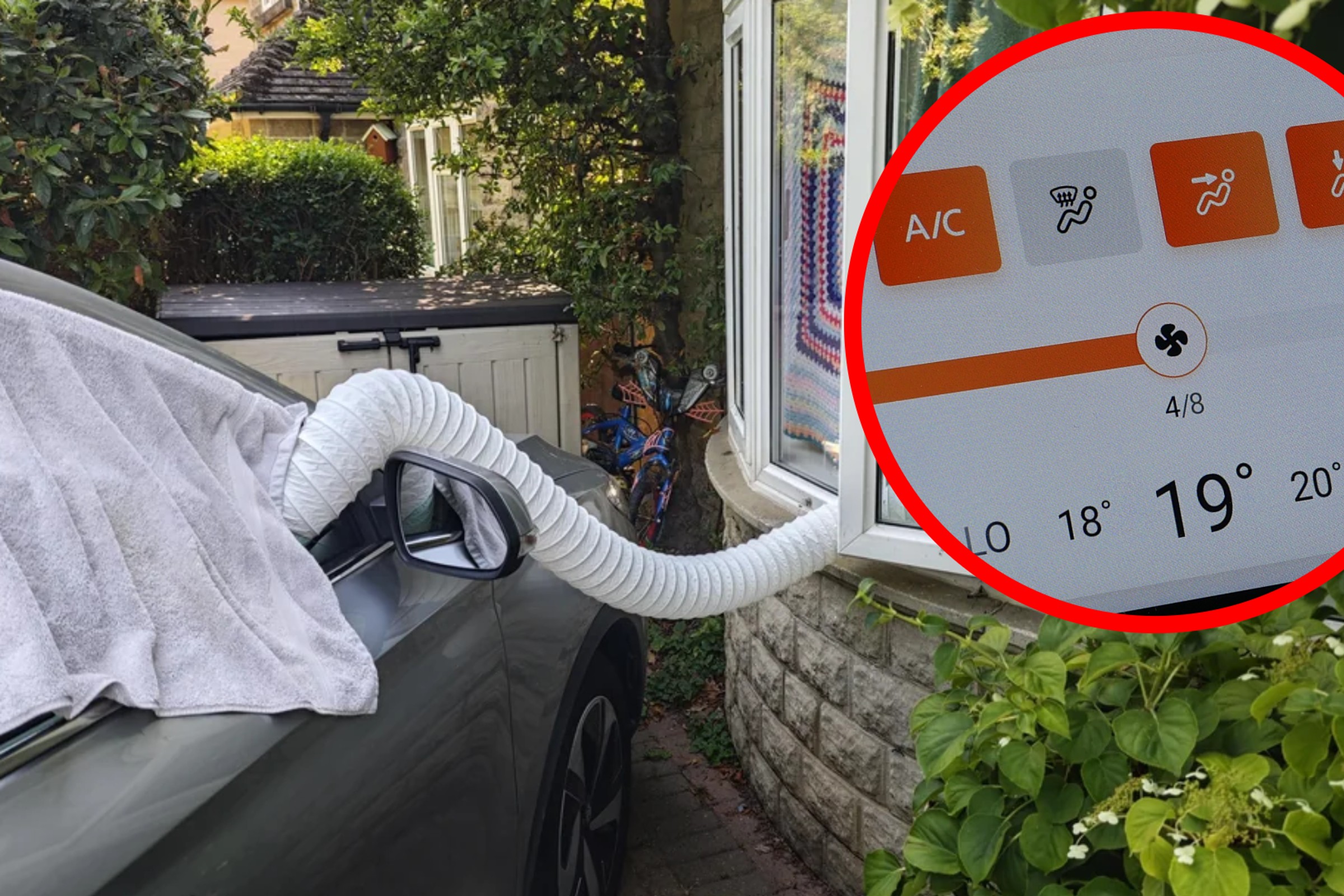 Auto elektryczne jako mobilna klimatyzacja. "Schłodziło sypialnię z 32 do 22 st. C."