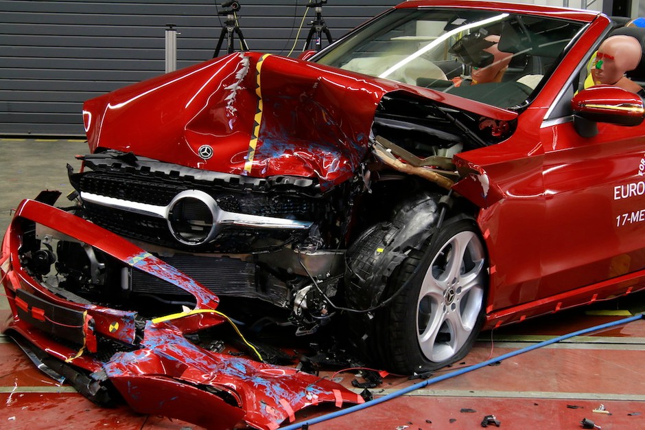 Mercedes klasy C cabrio – crash-test
