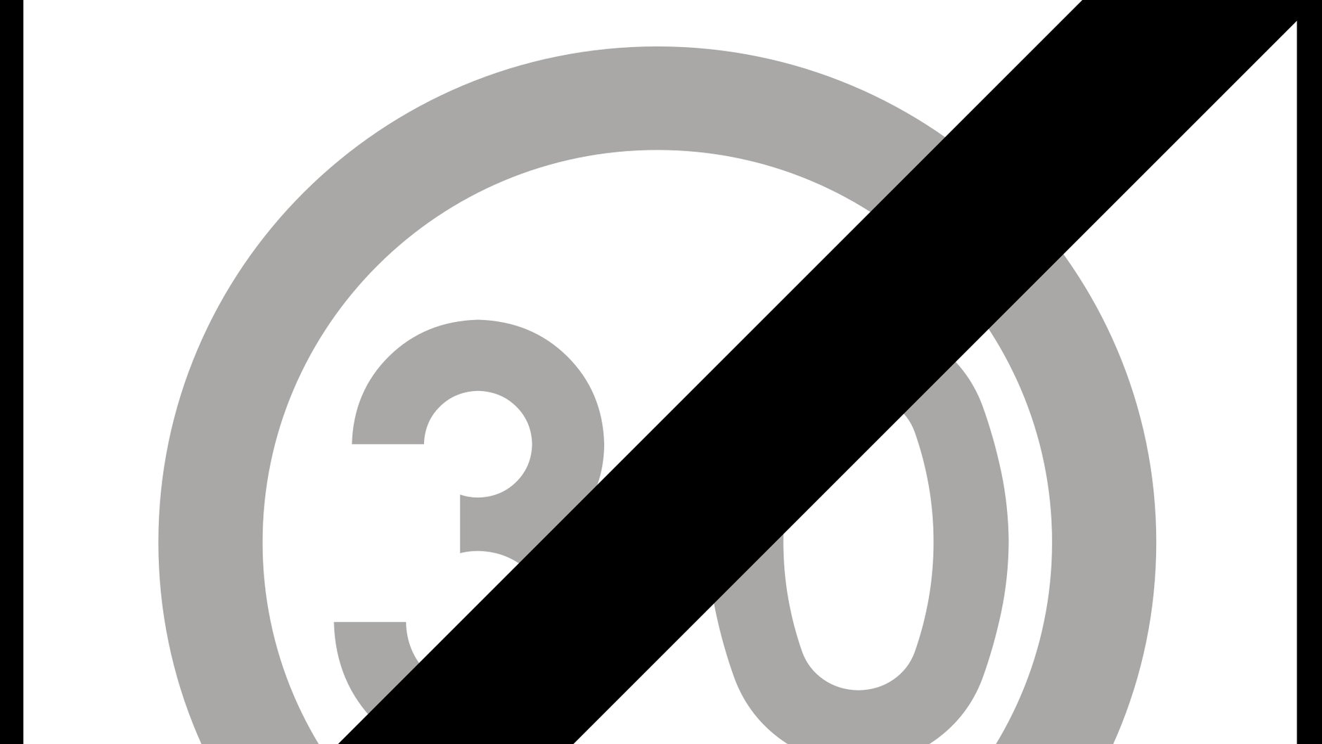 ZNak B-44 – koniec strefy ograniczonej prędkości