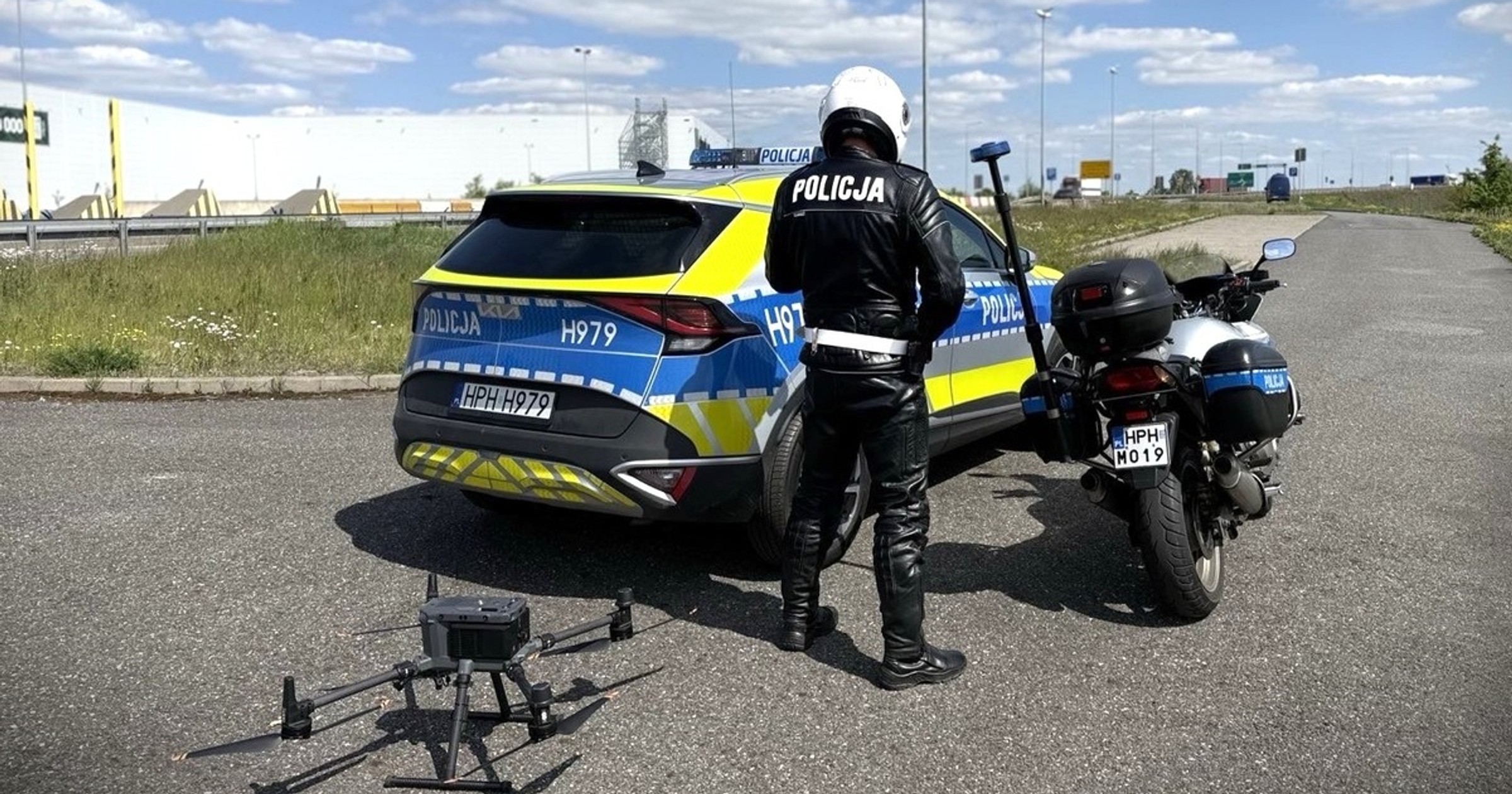 Kontrola autostrady A2 z wykorzystanie drona