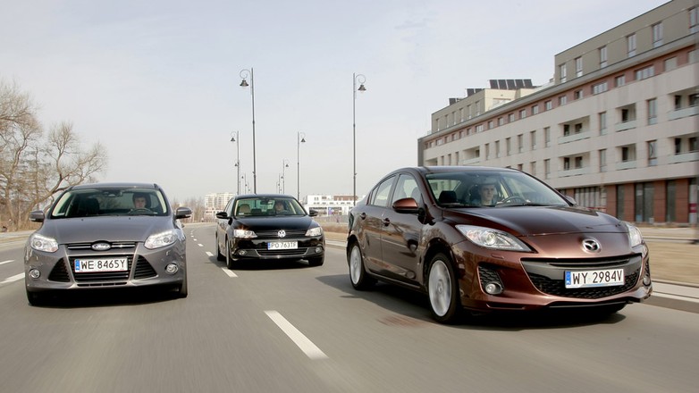 Ford Focus kontra Mazda 3 i Volkswagen Jetta: limuzyny małego formatu