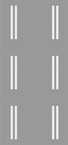 Linia P-5 podwójna przerywana