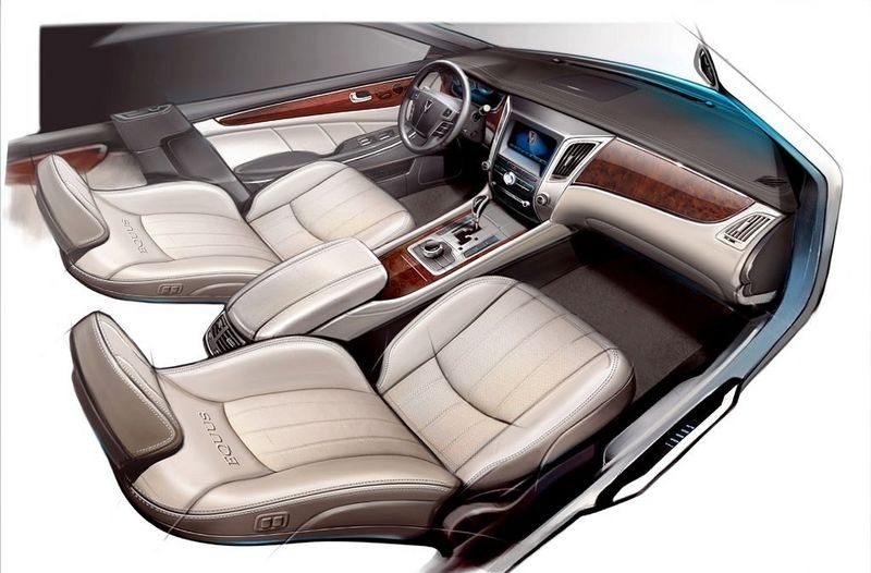 Hyundai Equus: nowy szkic wnętrza