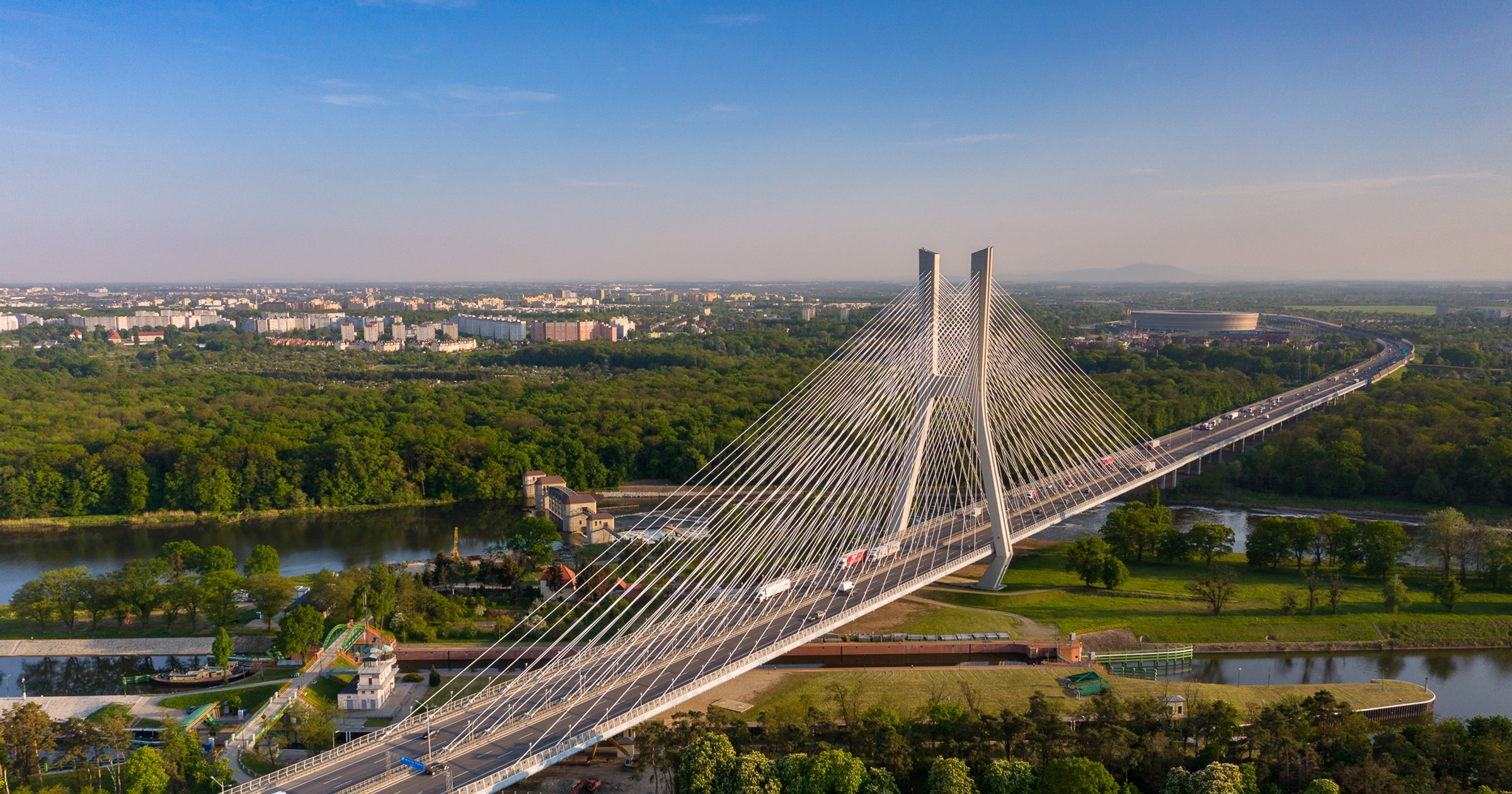 Most Rędziński na Autostradowej Obwodnicy Wrocławia w ciągu A8