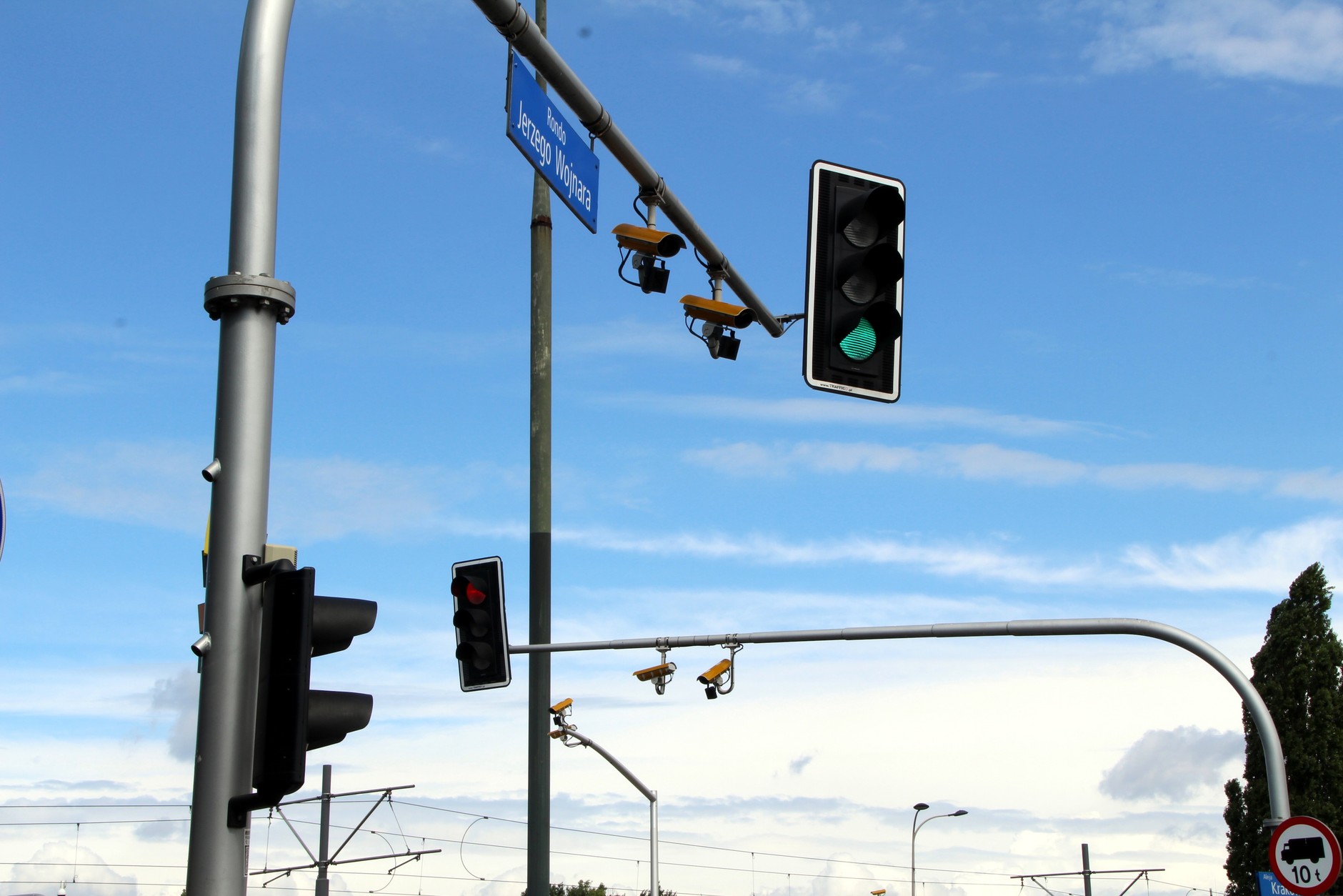 System RedLight na skrzyżowaniu w Warszawie