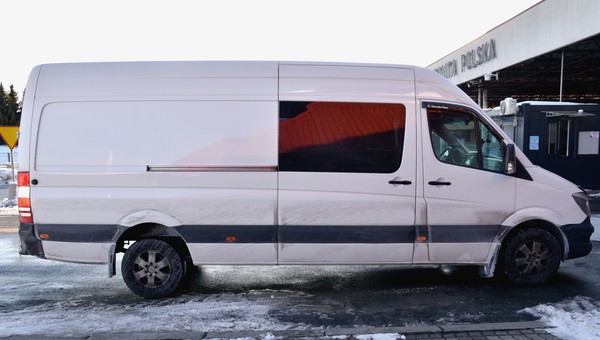 Mercedes Sprinter zatrzymany na przejściu granicznym w Korczowej