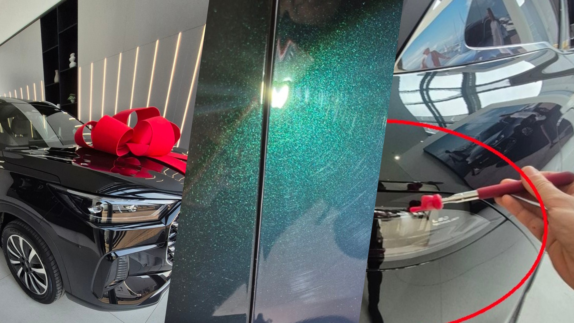 Obowiązkowa kokardka na masce jest, ale niestety przy bliższych oględzinach okazuje się, że auto ma sporo wad i defektów. To się zdarza! 