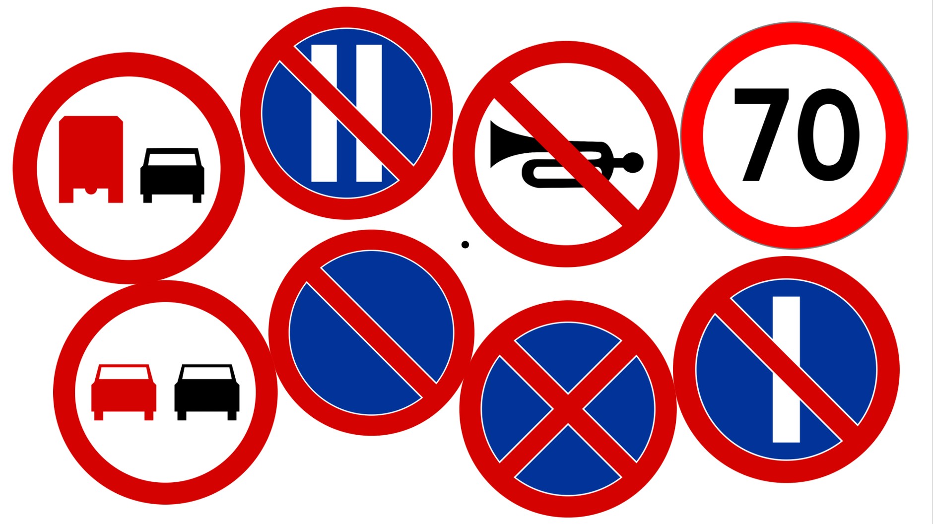 Te znaki zakazu obowiązują do najbliższego skrzyżowania – "prawdziwego" skrzyżowania