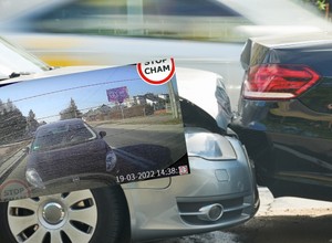 Chciał wyłudzić odszkodowanie. Uciekł, gdy zauważył kamerę