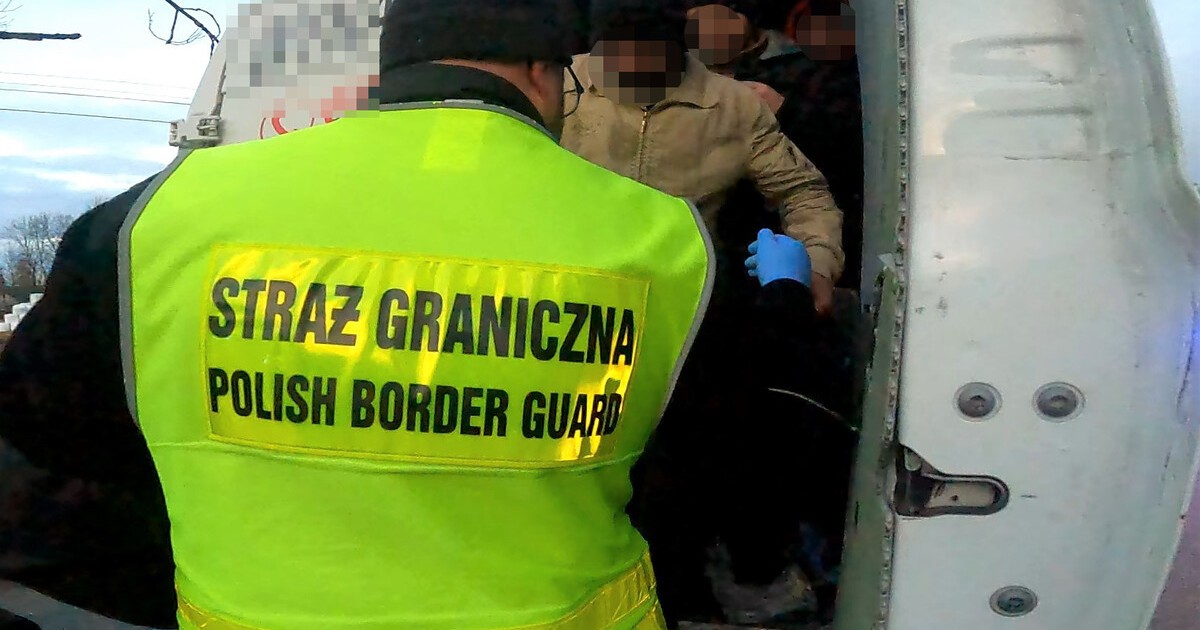 "Kurier" wiozący cudzoziemców staranował samochód pograniczników