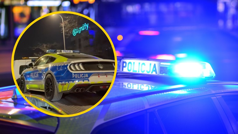 Policyjny Ford Mustang