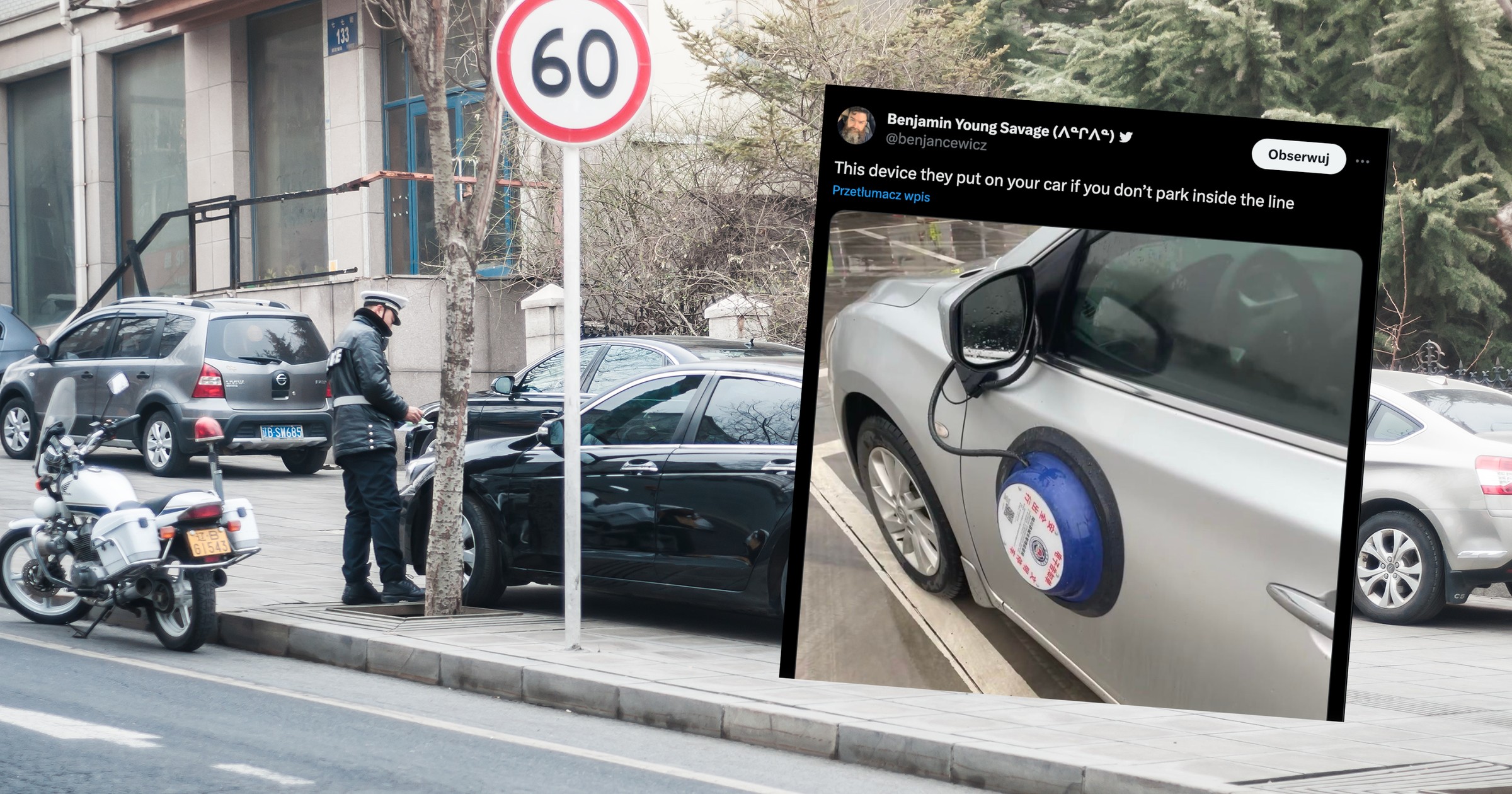 Ta specjalna przyssawka to sposób na zmuszenie kierowców do parkowania zgodnego z zasadami