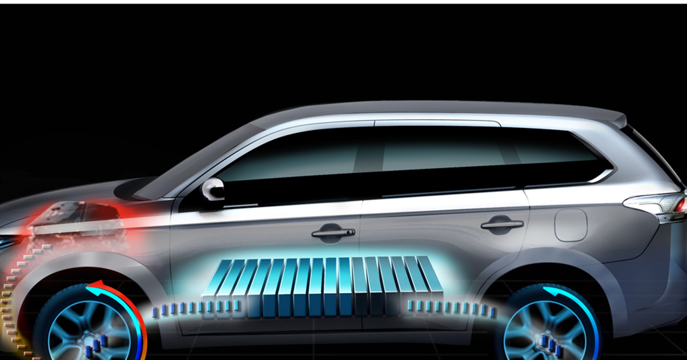 Hybrydowy Mitsubishi Outlander w Paryżu