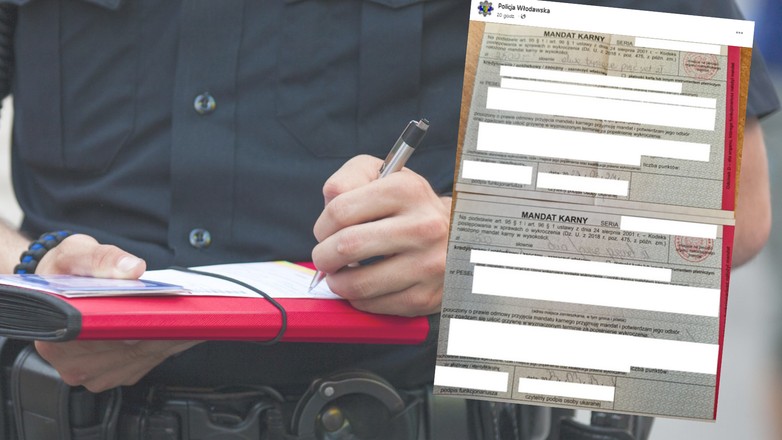 Rowerzysta będzie musiał zapłacić dużą karę (fot. screen z Policja Włodawska/Facebook)