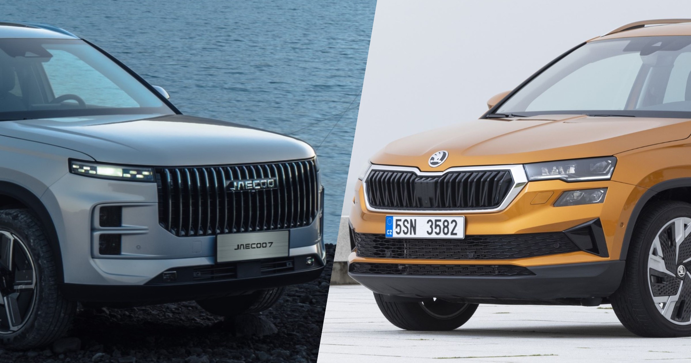 Jaecoo 7 (z lewej) i Skoda Karoq