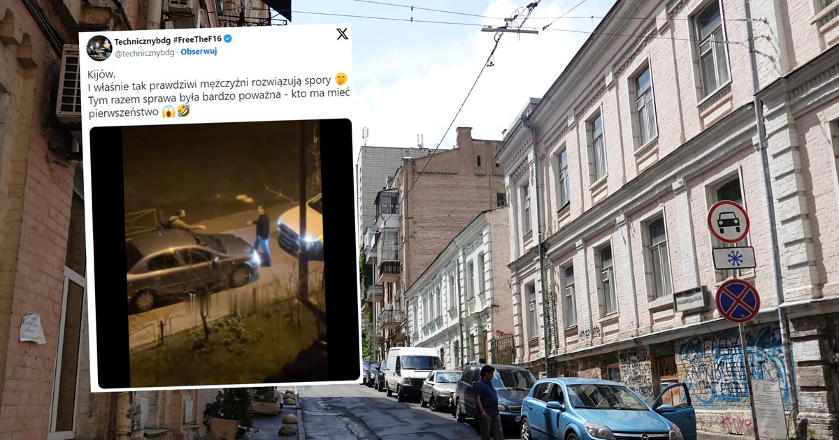Kierowcy spotkali się w wąskiej uliczce. Tak to rozwiązali (fot. screen: twitter.com/@technicznybdg)