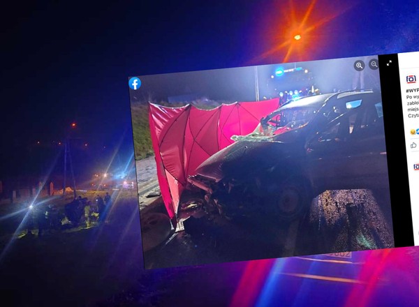 Wsiedli do auta z pijanym kierowcą, jeden nie żyje. Wypadek pod Słupskiem po policyjnym pościgu