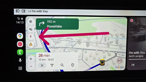 Google Maps - zmiana widoku nawigacji