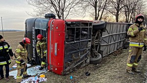 Autokar z uchodźcami z Ukrainy miał wypadek na Lubelszczyźnie