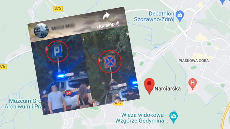 Obrotowy znak (Facebook/Michal Maly)