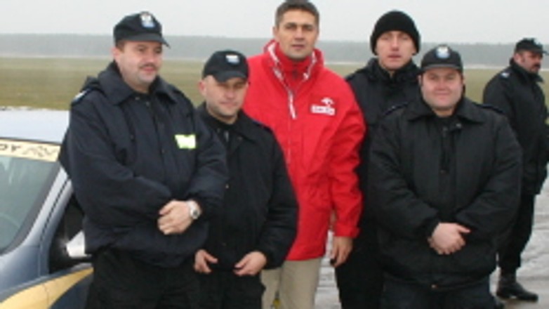 Krzysztof Hołowczyc szkoli policjantów