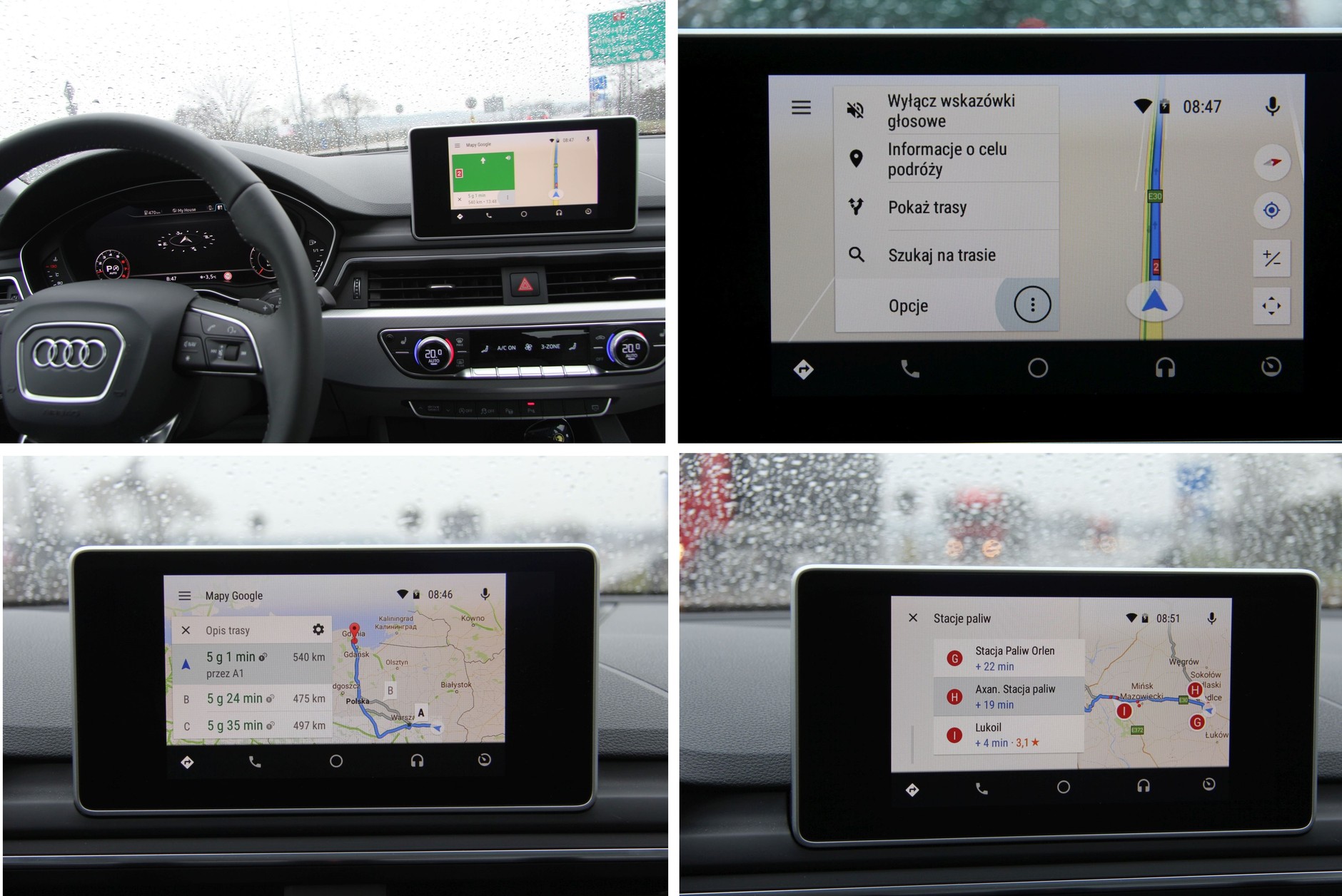 Audi A4 2016 Android Auto nawigacja