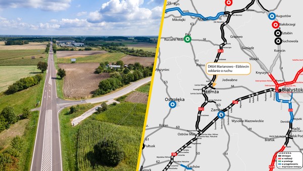 Droga DK64 koło Łomży gotowa 
