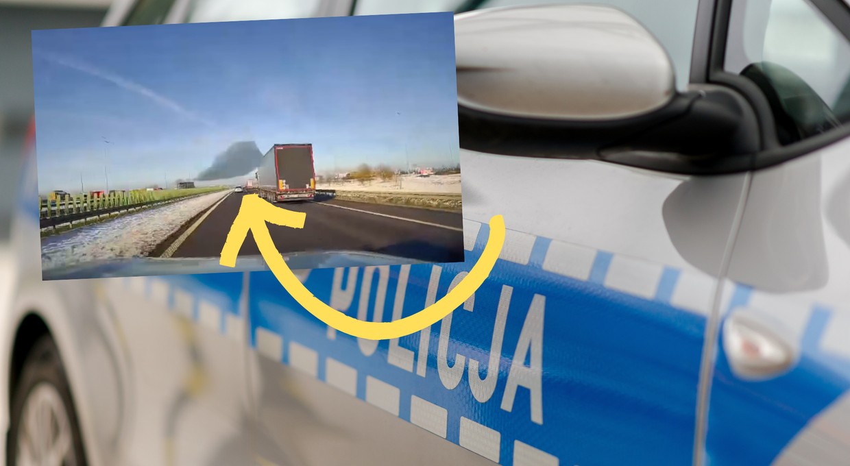 Groźne zdarzenie na S5. Tafla lodu spadła z ciężarówki na auto [WIDEO]