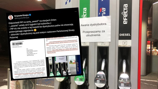 PIP tłumaczy awarie dystrybutorów na stacjach Orlenu. Argumenty są zadziwiające