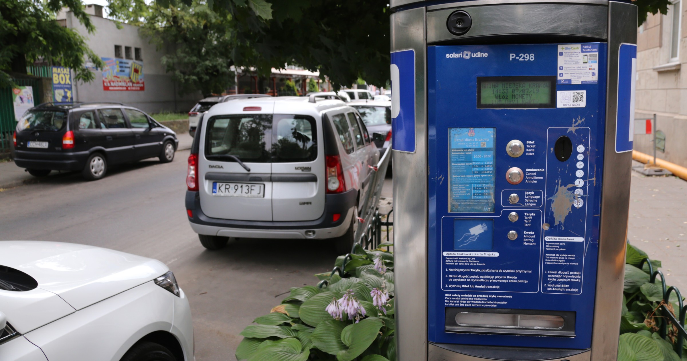 Parkowanie, parkomat, Kraków