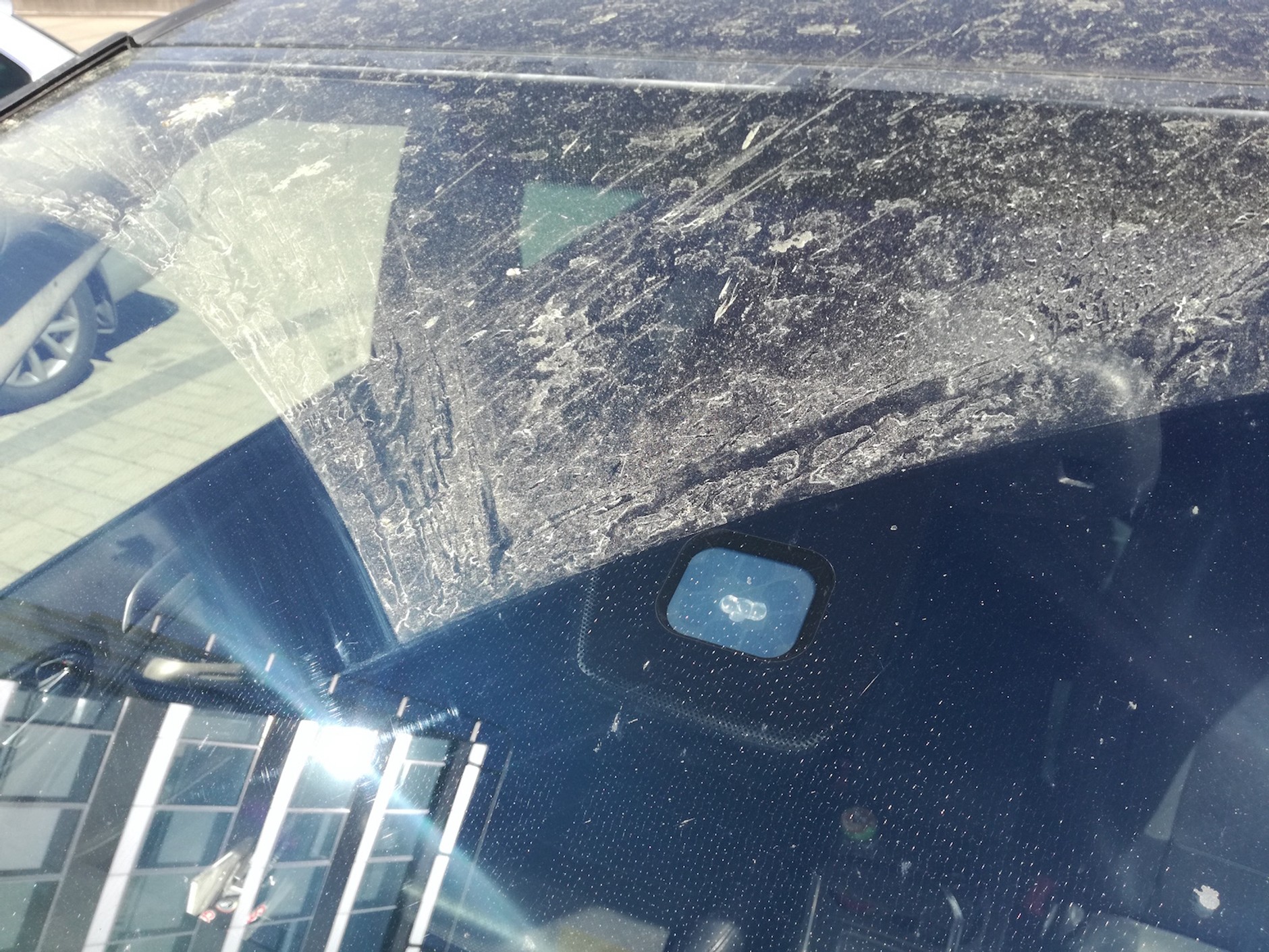 Żółty osad na samochodach