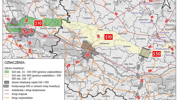 GDDKiA wybrała wykonawcę dokumentacji drogi S10 i odcinka S50. Koszt prac to ponad 22 mln zł