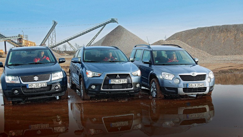 Suzuki Grand Vitara kontra Mitsubishi ASX i Skoda Yeti: kompaktowe terenówki na start
