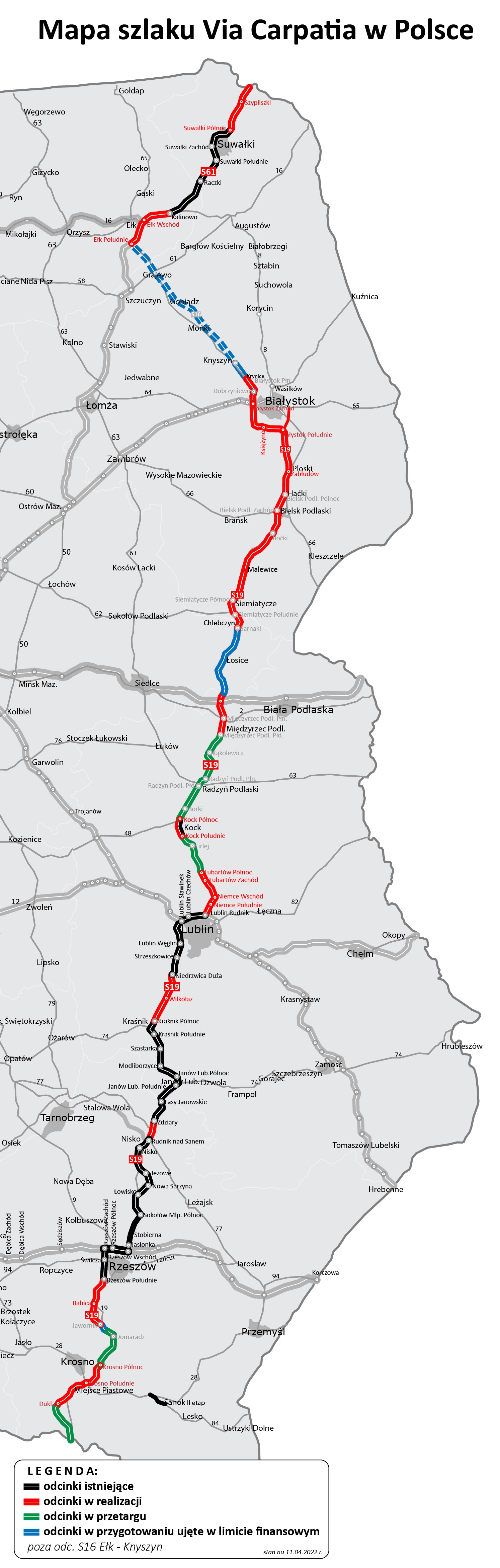 Szlak Via Carpatia na terenie Polski