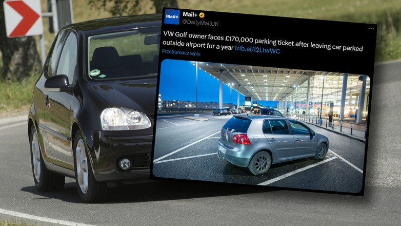 Porzucony Volkswagen stoi na lotnisku od roku. Opłata za jego postój to już ponad 830 tys. zł