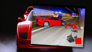 Ferrari F40 miało trafić na sprzedaż, ale zostało rozbite w tunelu