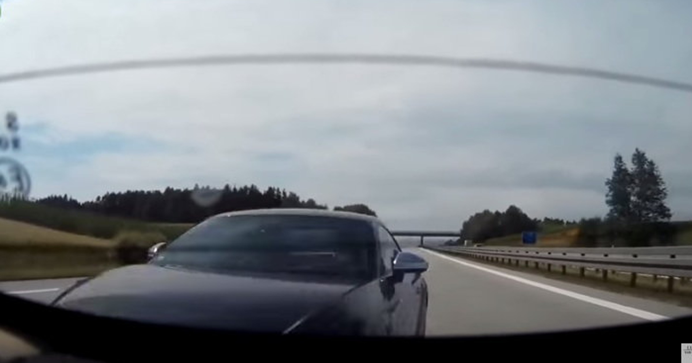 Było blisko Audi TTS na niemieckiej autostradzie
