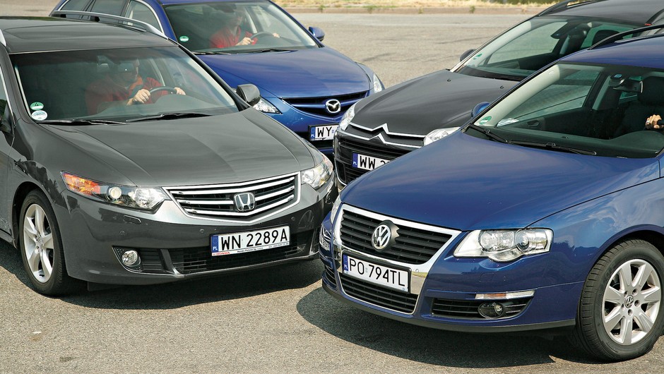 Citroën C5, Honda Accord, Mazda 6 i VW Passat – porównanie