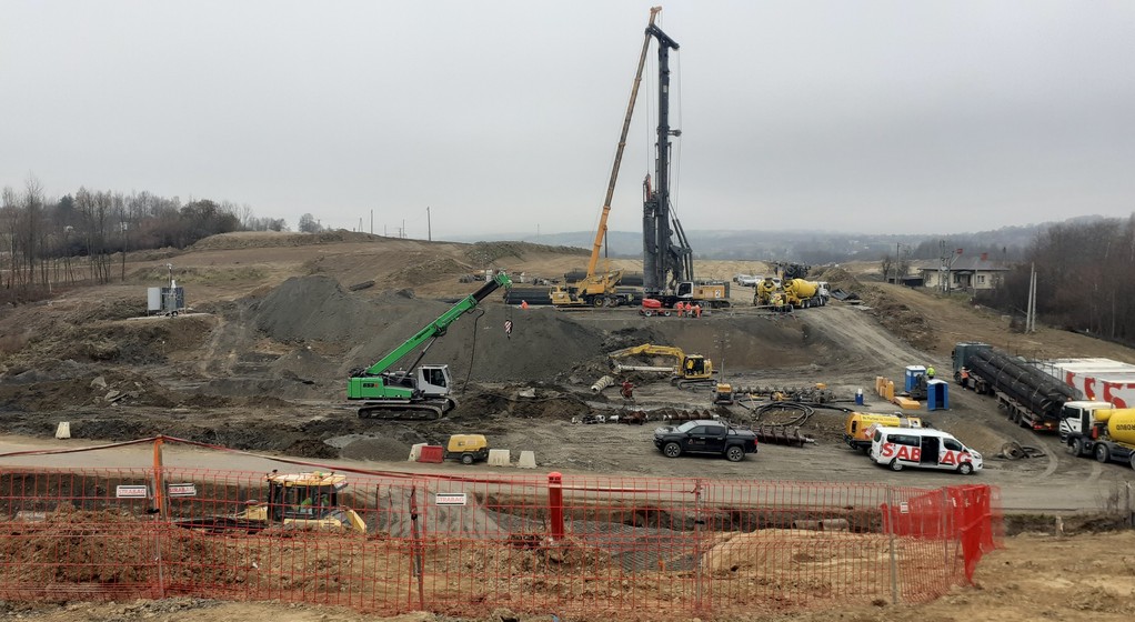 Prace na budowie drogi S19 (odcinek Miejsce Piastowe — Dukla)