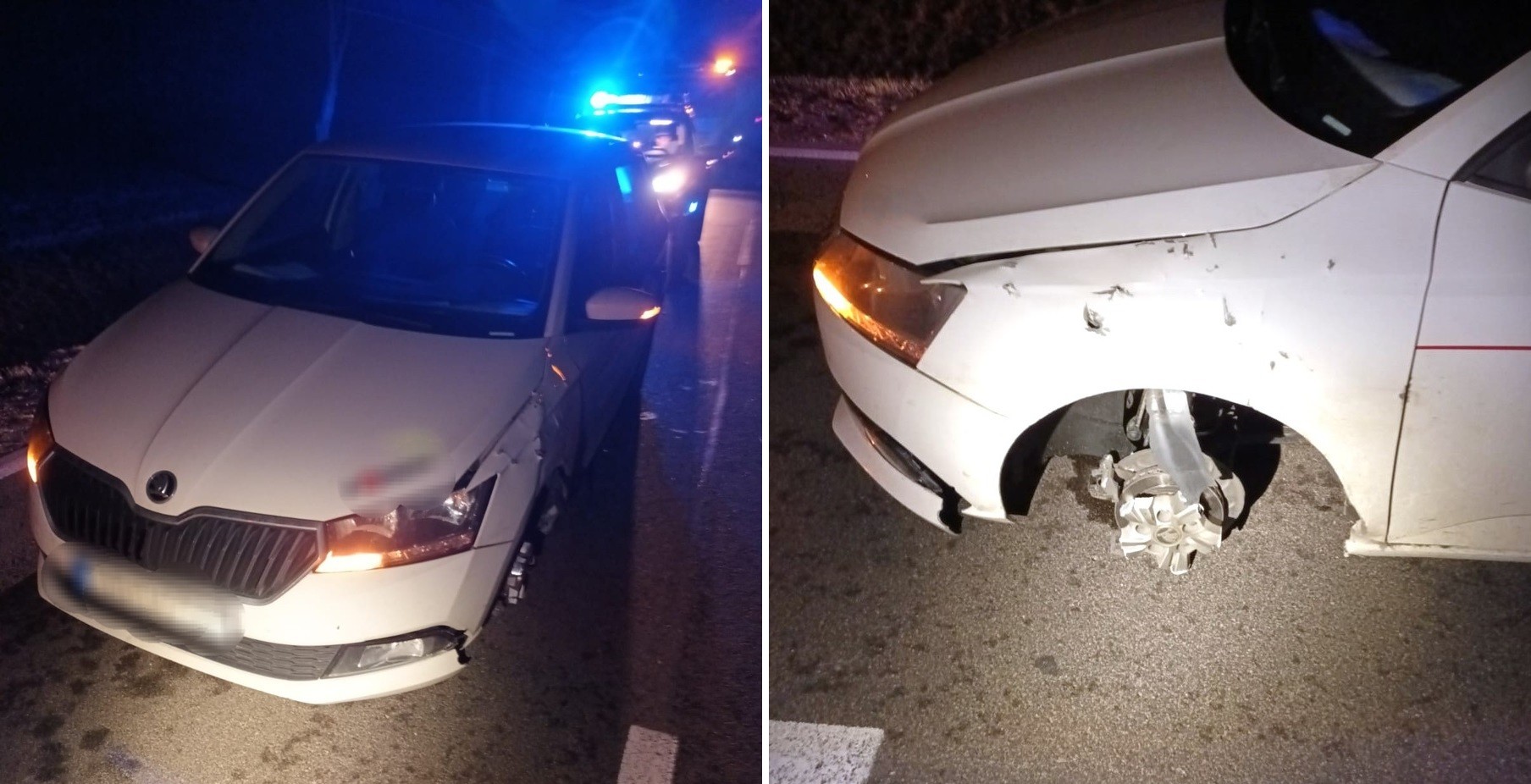 Był tak pijany, że nie zorientował się, że jedzie na samej feldze