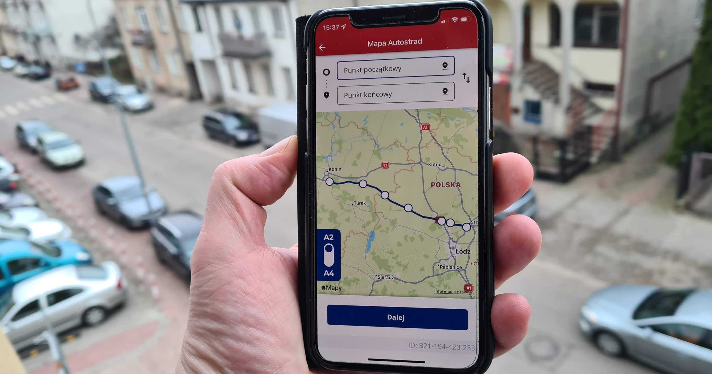 Bilet autostradowy w e-TOLL można kupić poprzez mapę