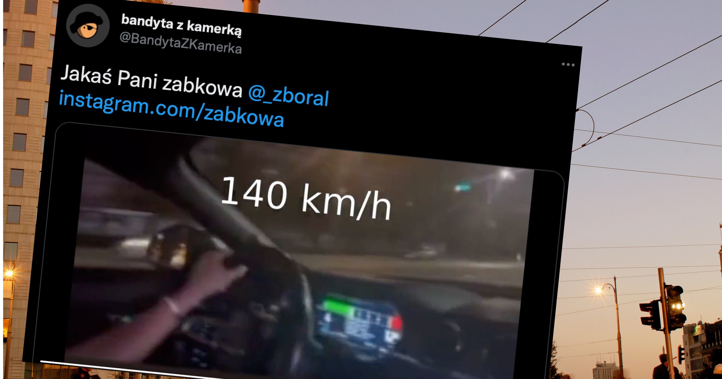 Instagramerka pędziła przez centrum Warszawy z prędkością 140 km:h