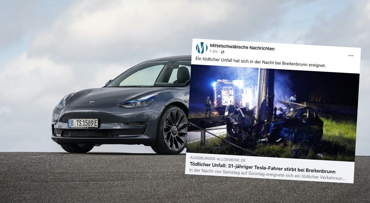 Przerażający pożar Tesli w Niemczech. Auto spłonęło razem z kierowcą