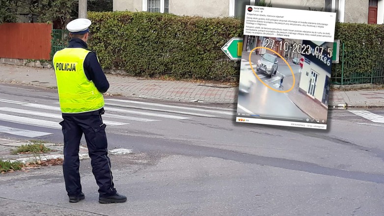 Kierowca nie zauważył, że potrącił dziecko (Screen: Facebook/portalwrc)