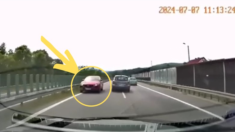 63-latka jechała pod prąd na Zakopiance